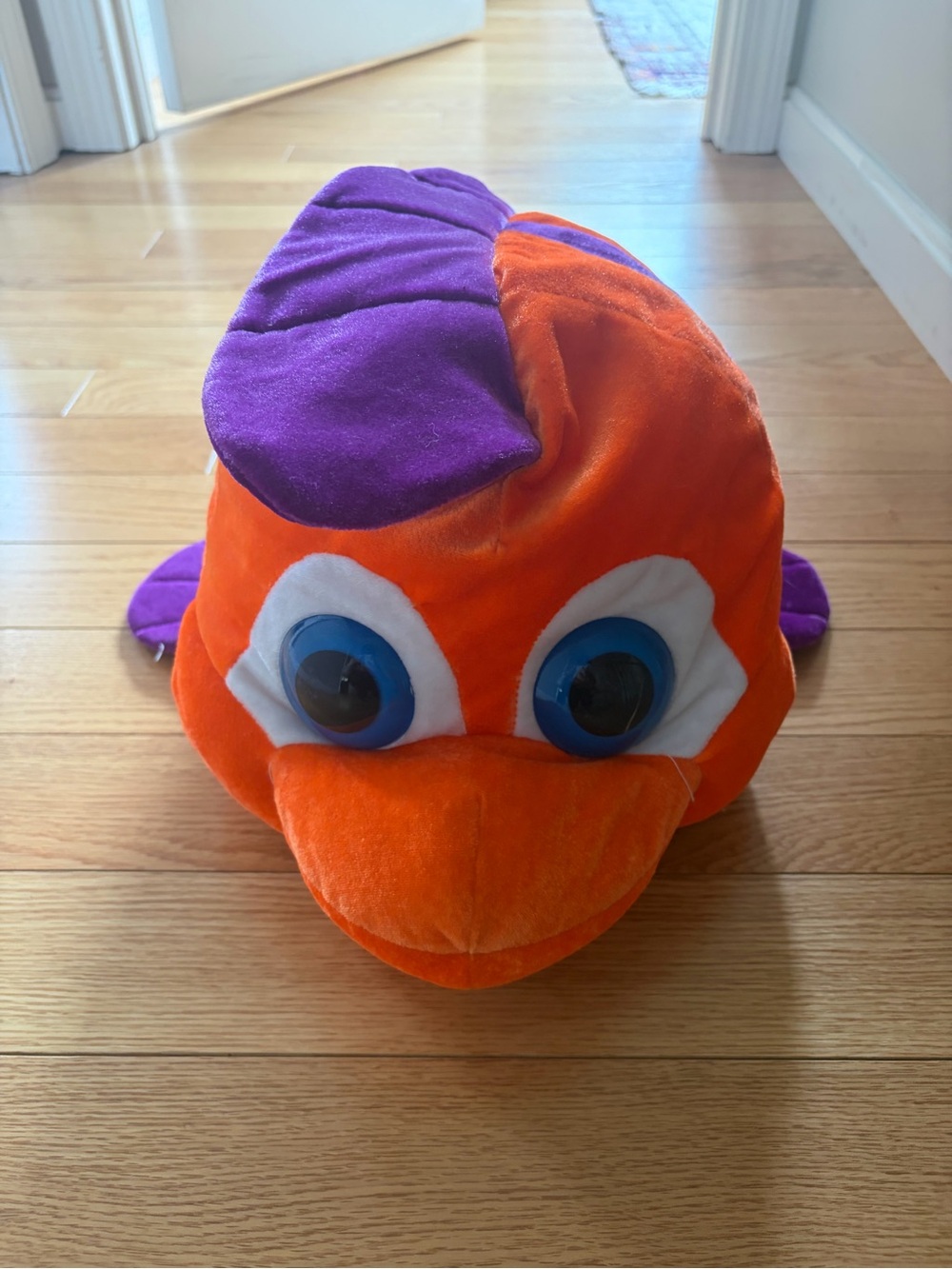 Plush Orange and Purple Fish Plush Toy - Soft Pet Fish Plush